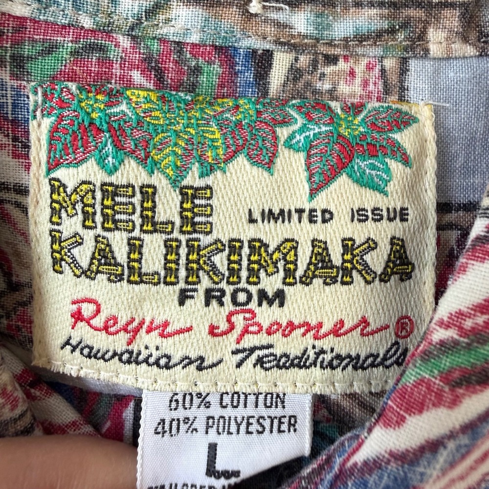 Reyn Spooner Mele Kalikimaka Hawaiian Shirt Mens‎ Large Christmas Aloha Cotton L - Picture 3 of 6